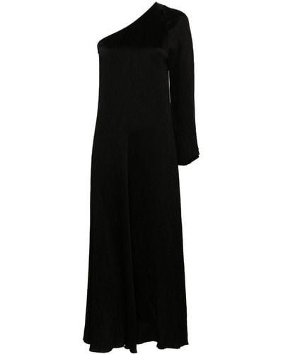 Forte Forte Crinkled One-shoulder Maxi Dress - Black