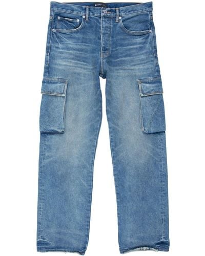 Purple Brand Cargo-Jeans mit geradem Bein - Blau