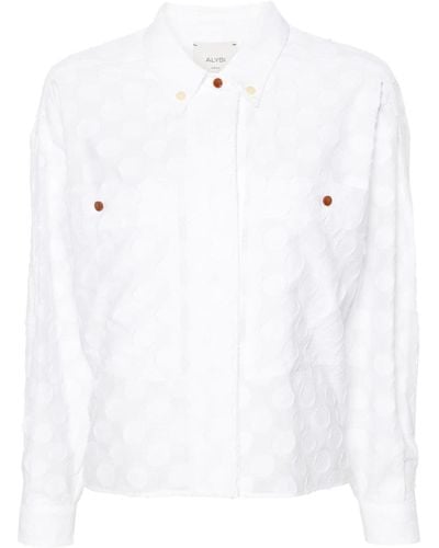 Alysi Hemd mit Polka Dot-Muster - Weiß