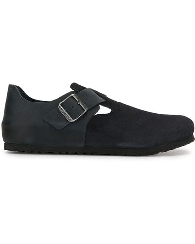 Birkenstock London Suede Leather Shoe - Blue