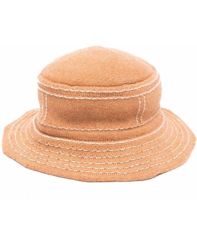 Barrie Distressed Bucket Hat - Natural