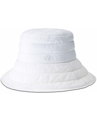 Maison Michel Charlotte Waterproof Bucket Hat - White