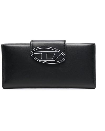 DIESEL Julie Logo-plaque Leather Wallet - Black