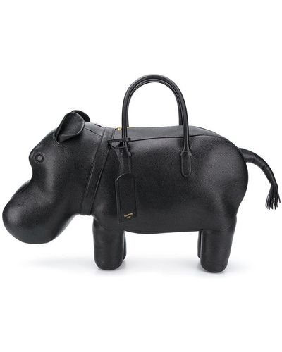 Thom Browne Hippo Pebbled Bag - Black