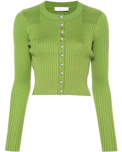 Rabanne Button-up cotton cardigan - Vert