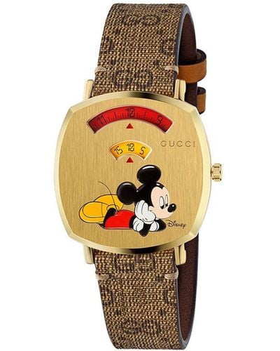 Gucci X Disney Armbanduhr mit Micky Maus - Mehrfarbig