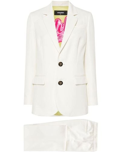 DSquared² Manhattan Trouser Suit - White