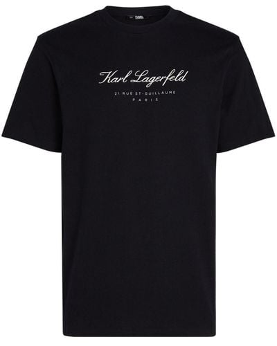 Karl Lagerfeld Hotel Karl Crew-neck T-shirt - Black