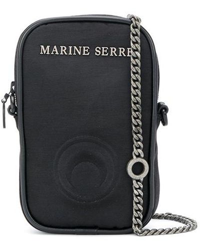 Marine Serre Mini sac à bandoulière zippé - Noir