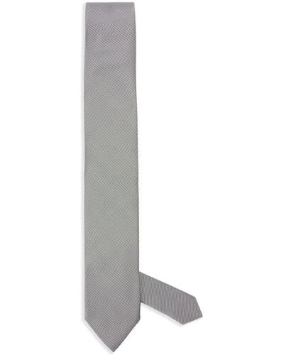 Tom Ford Krawatte aus Seide mit Stickerei - Weiß