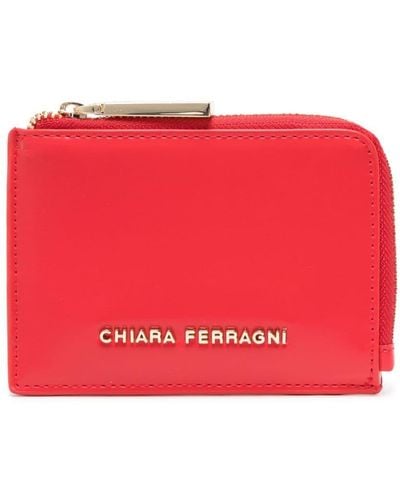 Chiara Ferragni Portemonnee Met Logoplakkaat - Rood