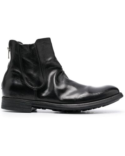Officine Creative Zip-up Leather Ankle Boots - Black
