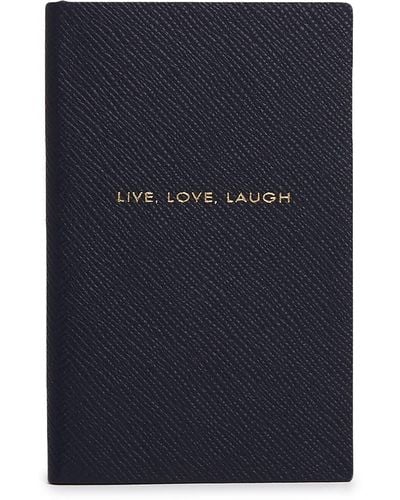 Smythson Quaderno Live Love Laugh - Blu