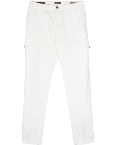 Peserico Logo-plaque Trousers - White