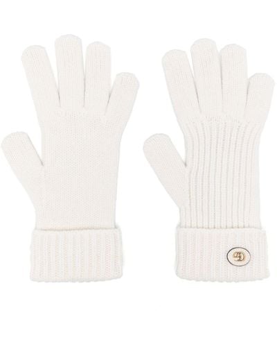 Gucci Gebreide Handschoenen Met GG-logo - Wit