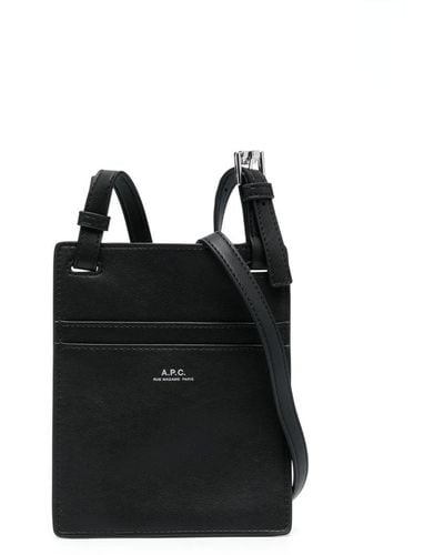 A.P.C. Logo-print Shoulder Bag - Black
