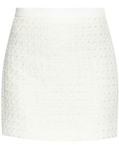 Casablancabrand High-waisted Cotton Mini Skirt - White
