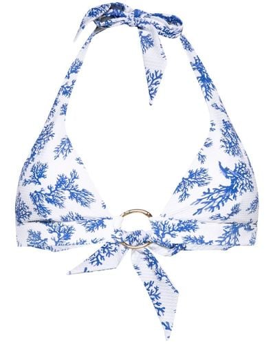 Heidi Klein Little Dix Bay Bikini Top - Blue