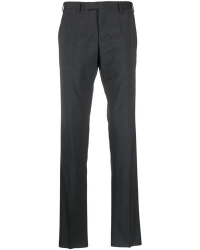 Emporio Armani Mid-rise Wool Tailored Pants - Gray