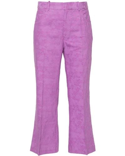 Rodebjer Miso Striped Pants - Purple