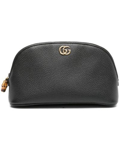 Gucci Trousse de toilette à plaque GG - Noir