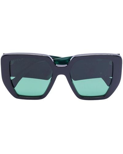 Gucci Oversized Square Frame Sunglasses - Blue