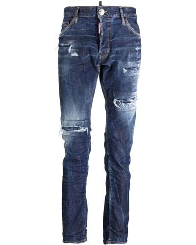 DSquared² Distressed-finish Denim Jeans - Blue