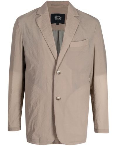 MAN ON THE BOON. Notched-lapels Single-breasted Blazer - Brown