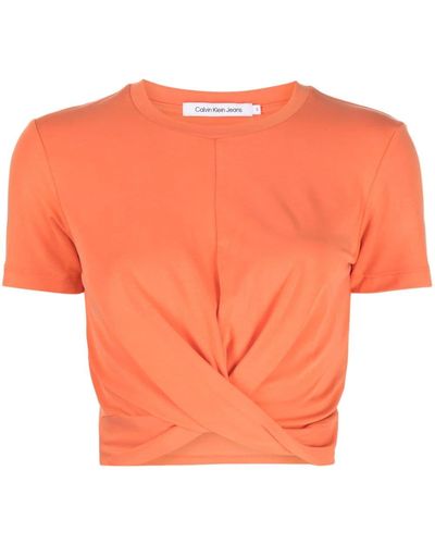 Calvin Klein Top crop - Arancione