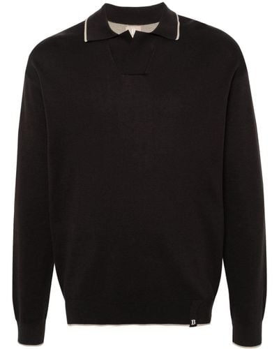 BOGGI Knitted Polo Shirt - Black