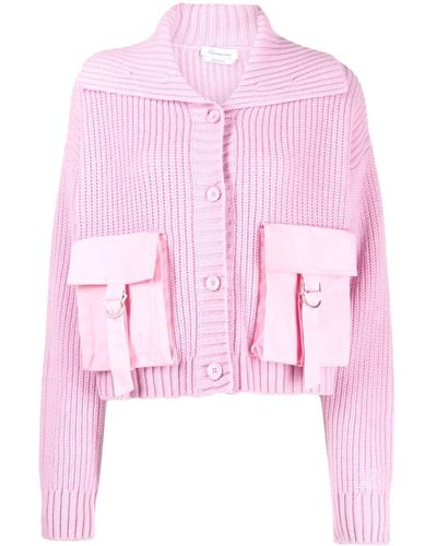 Blumarine Grob gestrickter Cardigan - Pink