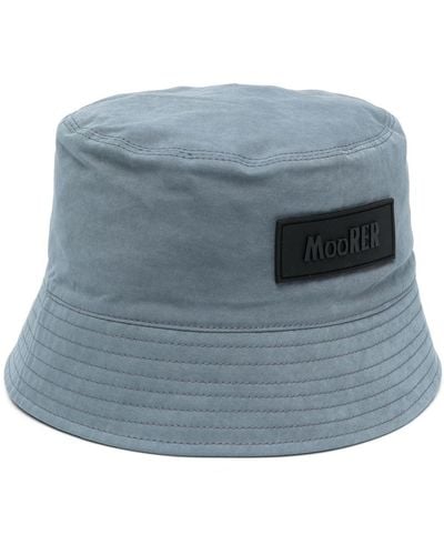 Moorer Logo-patch Bucket Hat - Blue
