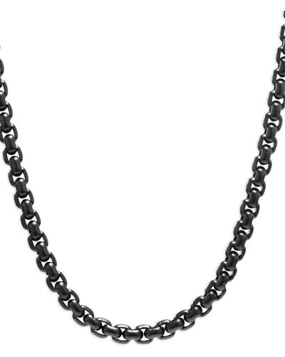 David Yurman Chain 7.3mm Stainless Steel And Silver Necklace - Metallic