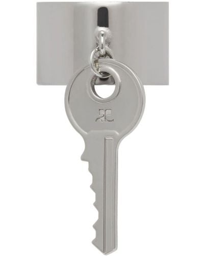 Courreges Key Metal Ring - Gray