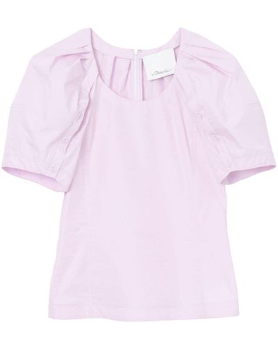 3.1 Phillip Lim Haut à manches bouffantes - Rose