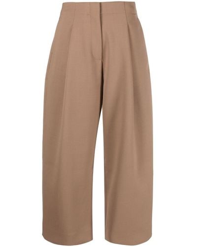 Studio Nicholson High-waisted Wide-leg Trousers - Brown