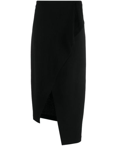 IRO Asymmetrical-hem Pencil Skirt - Black