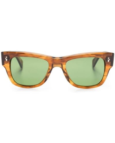 Garrett Leight Square-frame Transparent-design Sunglasses - Green