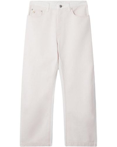 Stella McCartney Cropped-Jeans mit hohem Bund - Weiß