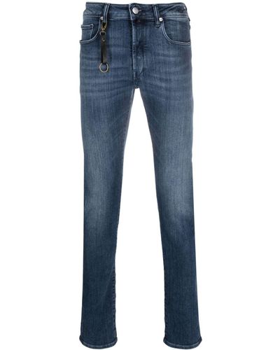 Incotex Tapered-leg Stretch-cotton Jeans - Blue