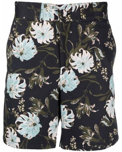 Erdem Floral-print Chino Shorts - Black