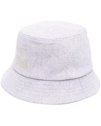 Isabel Marant Cappello bucket con ricamo - Bianco