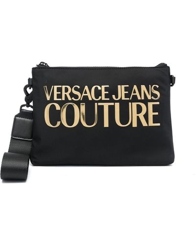Versace Jeans Couture Clutch Met Logoprint - Zwart