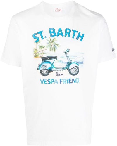 Mc2 Saint Barth Vespa Friend Tシャツ - ブルー