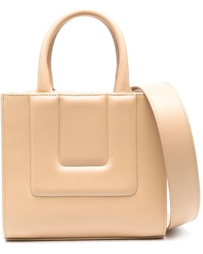 D'Estree Small Sol Quilted Leather Tote Bag - Natural