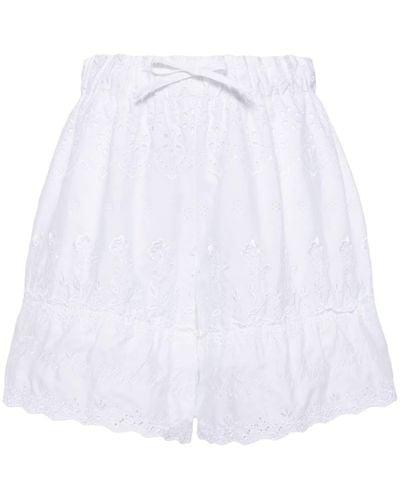 Simone Rocha Broderie Anglaise Shorts - Wit