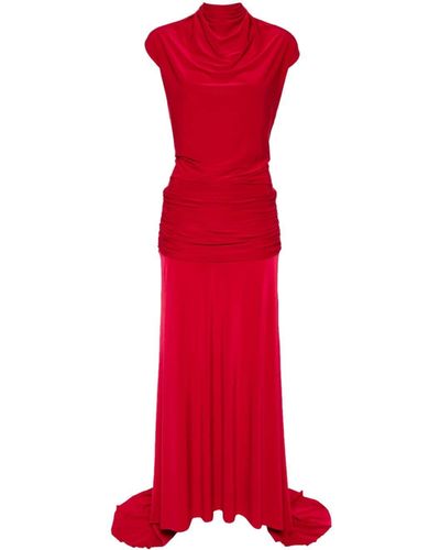 Siedres Flek Open-back Maxi Dress - Red