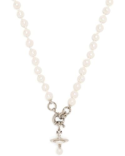 Vivienne Westwood Orb-pendant Detail Necklace - White