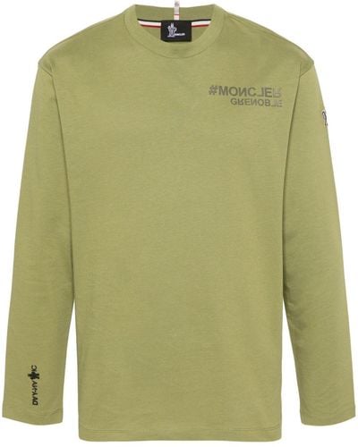 3 MONCLER GRENOBLE Sweatshirt mit Logo-Applikation - Grün