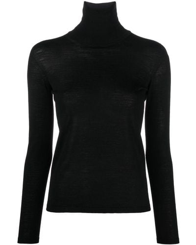 Max Mara Wool Roll-neck Sweater - Black